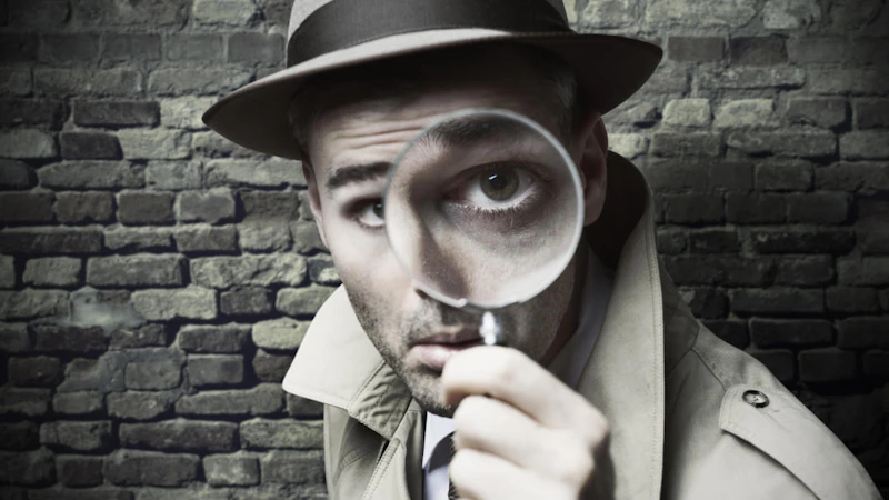 Detective with magnifying glass 100735058 large